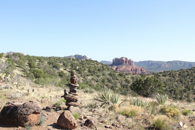 Cairn Trail Marker Overlooking Cathedral Rock